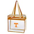  Clear Stadium Tote W/ Checkerboard Handles