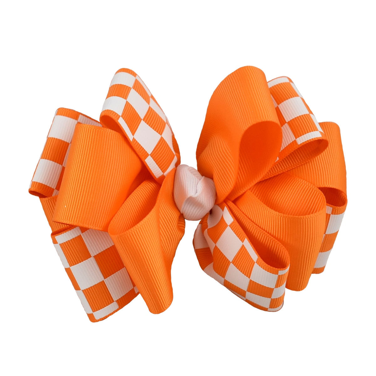  Check Solid Wide Loop W/ Knot Barrette