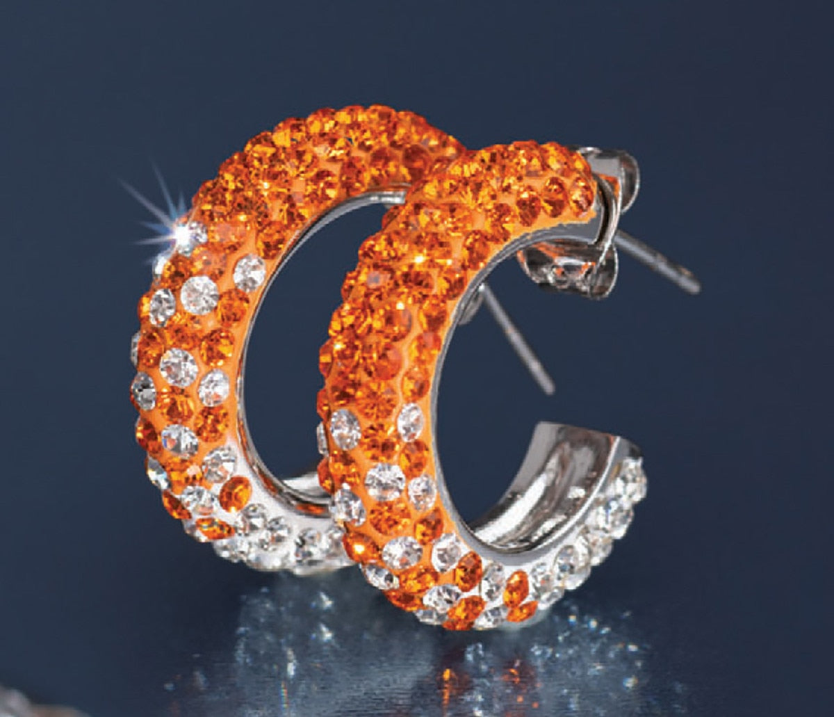  Crystal Small Hoop Earrings
