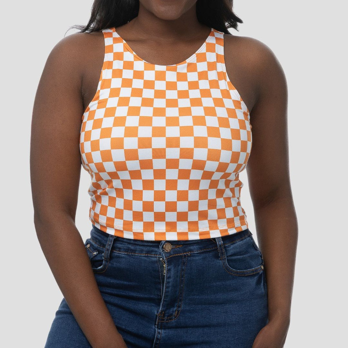  Tennessee Checkerboard Crop Tank