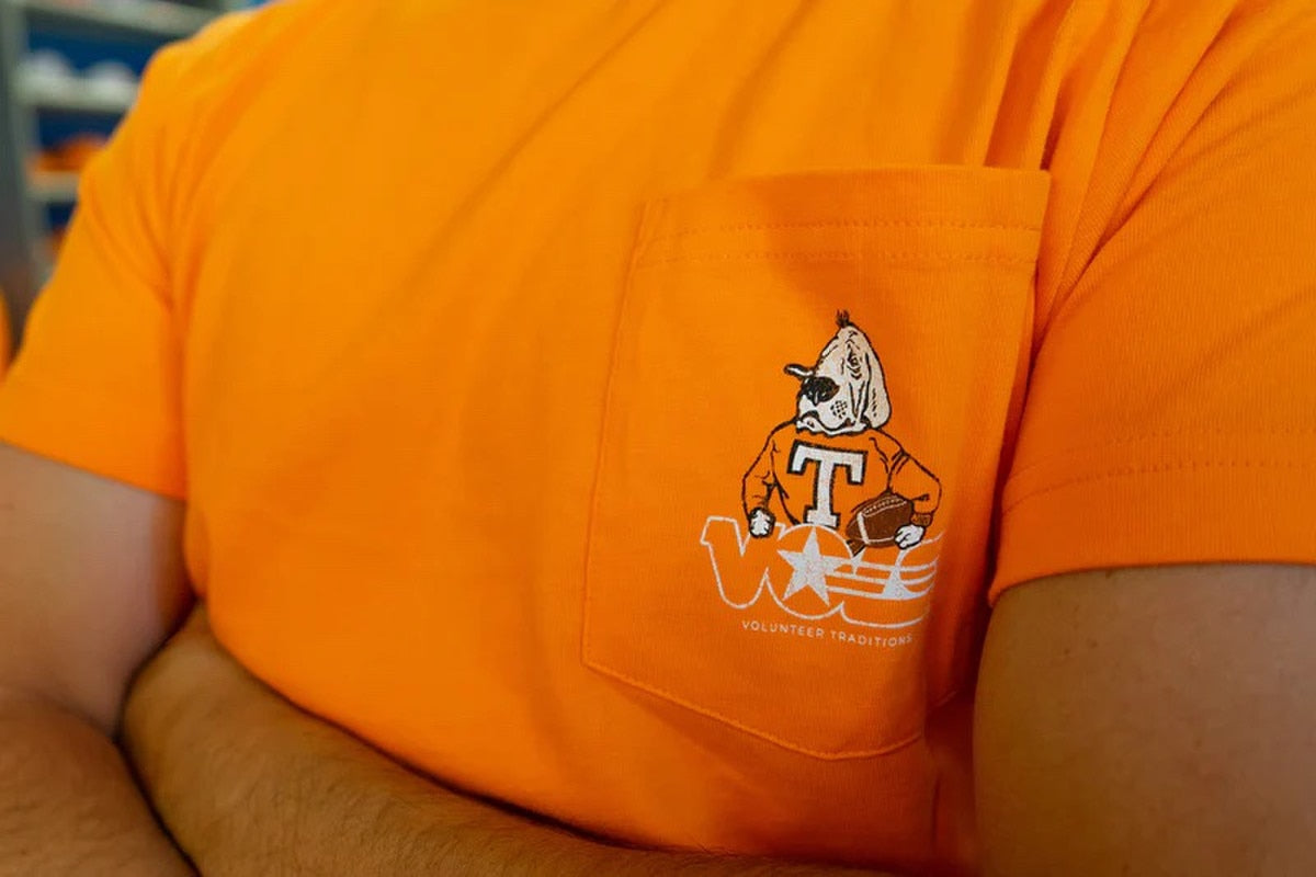  Volunteer Traditions Smokey Football Pocket Tee