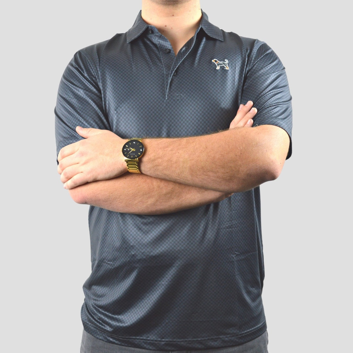  Tennessee Volunteer Traditions Bluetick Checkerboard Polo