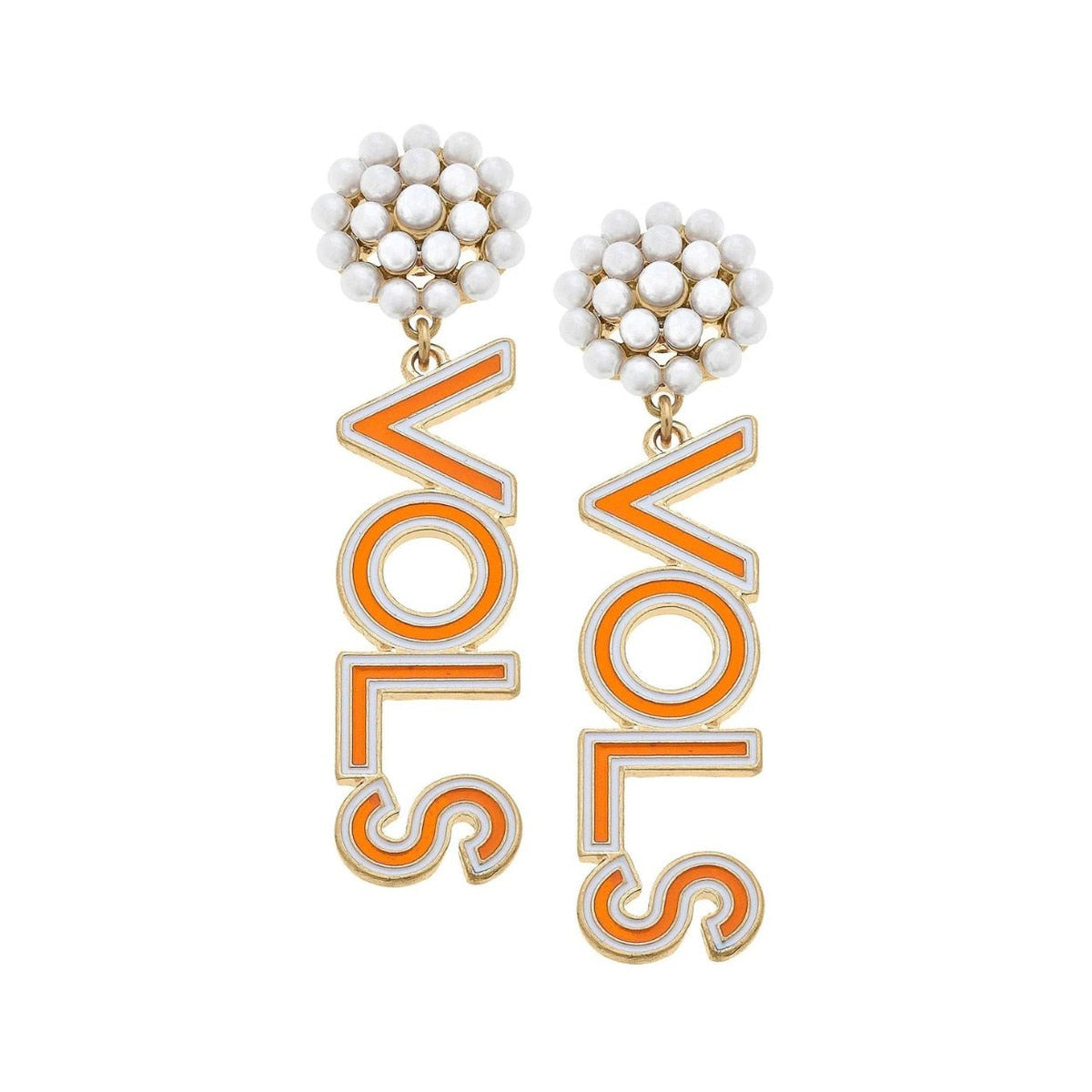  Pearl Bead Cluster VOLS Earrings