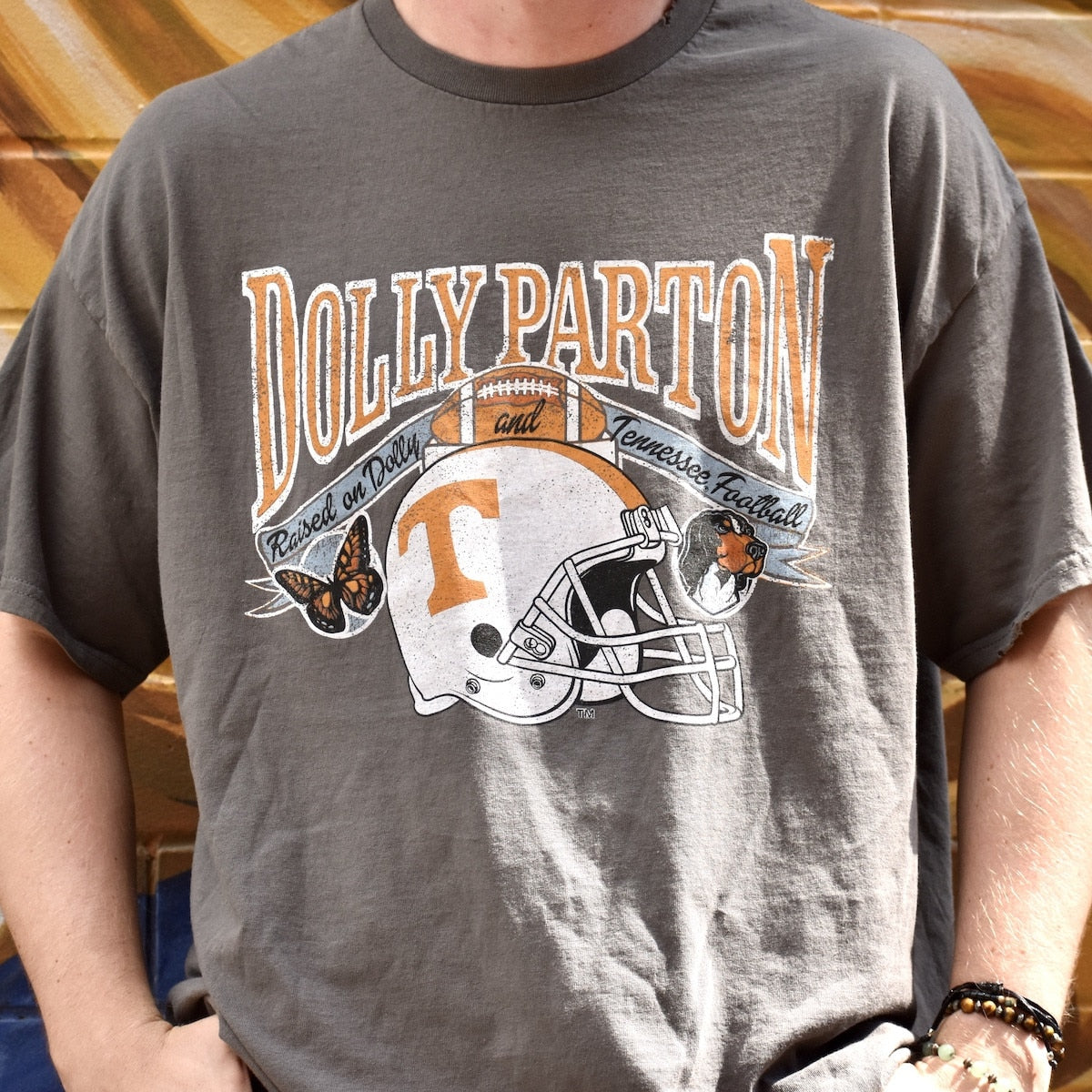  Raised On Dolly And Tennessee Football Tee